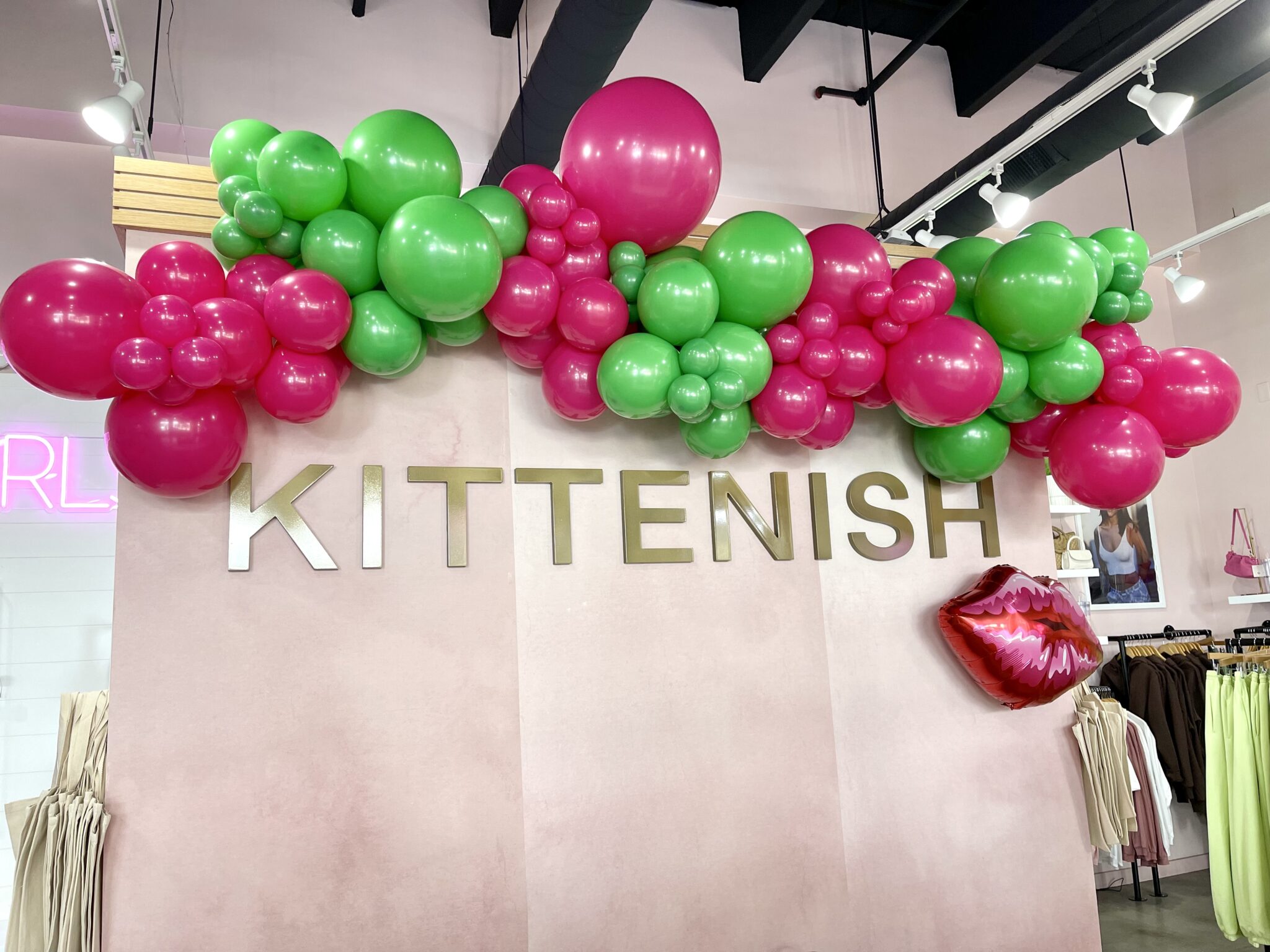 Organic balloon garland installation by Shelby Haugen Creative