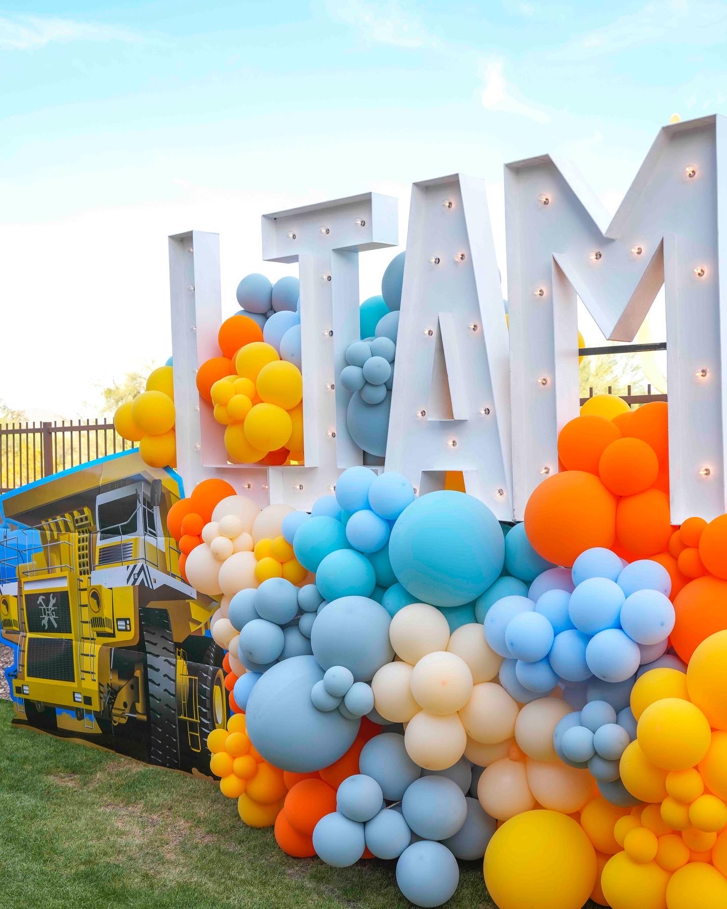Custom balloon columns for a corporate event