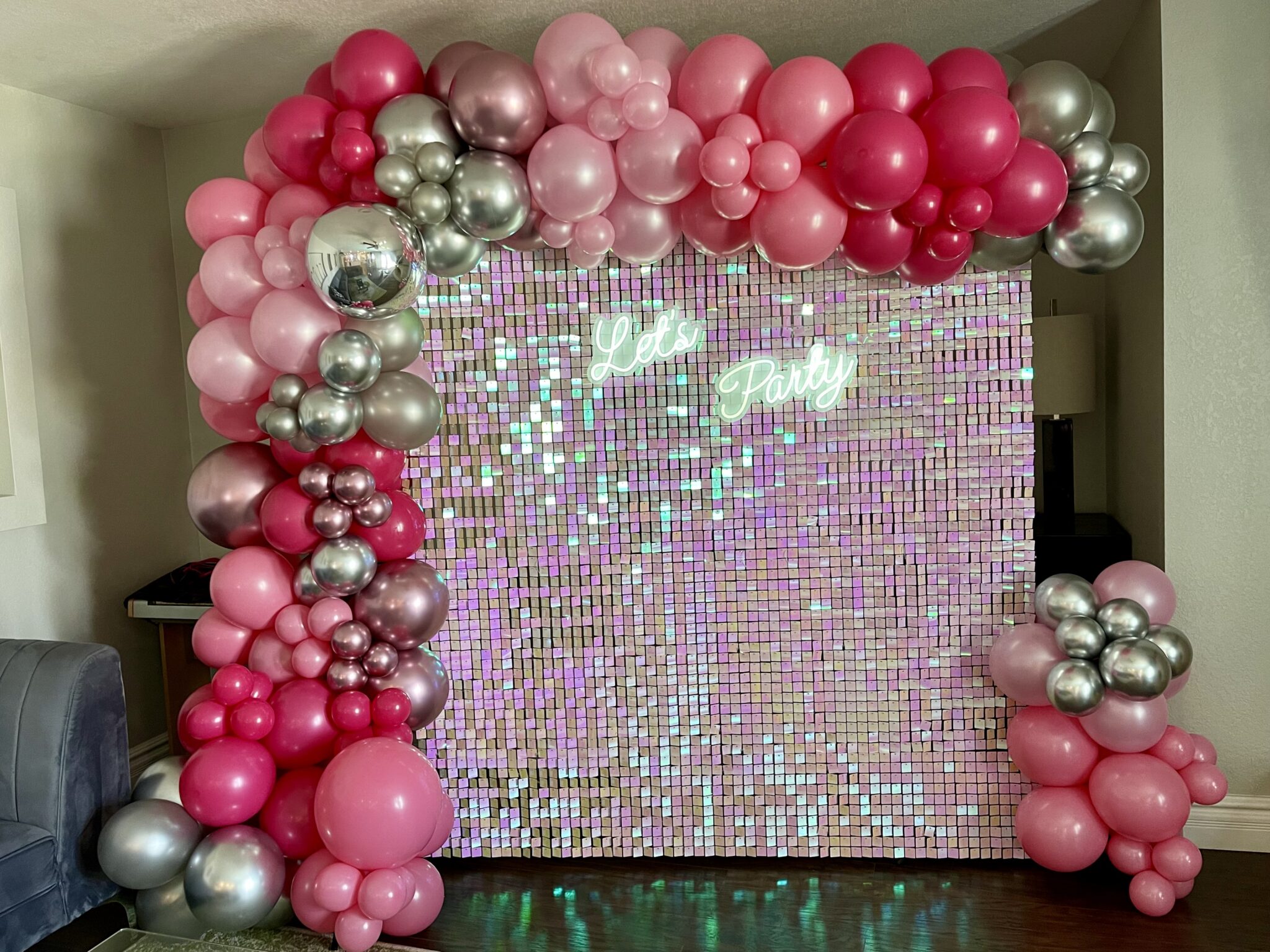 Event styling with balloons and custom decor in Rabun County, Georgia